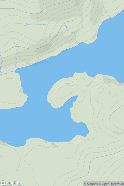 Thumbnail image for Cnoc Buidhe [Loch Treig to Loch Ericht] showing contour plot for surrounding peak